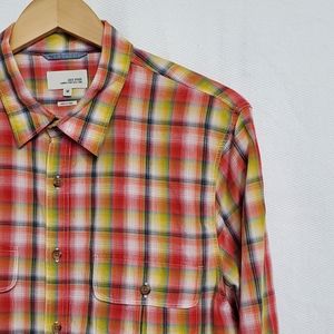 Jack Spade Multi Plaid Long Sleeve  Button Down Shirt Medium
